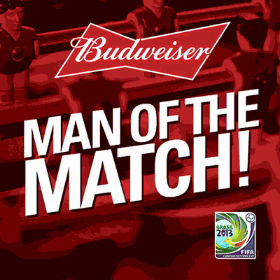 Man of the match - Budweiser e Sony